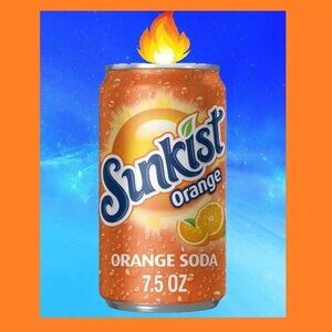 Sunkist Orange Soda Candle 7.5oz Can Handcrafted in TN Scented Holiday Gifts